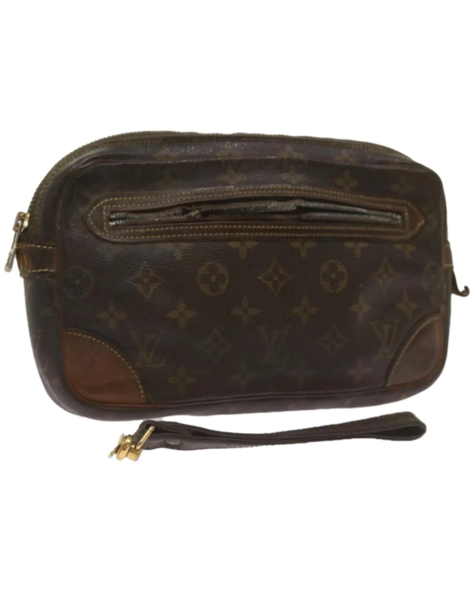 Monogram Canvas Clutch with Removable Wrist Strap