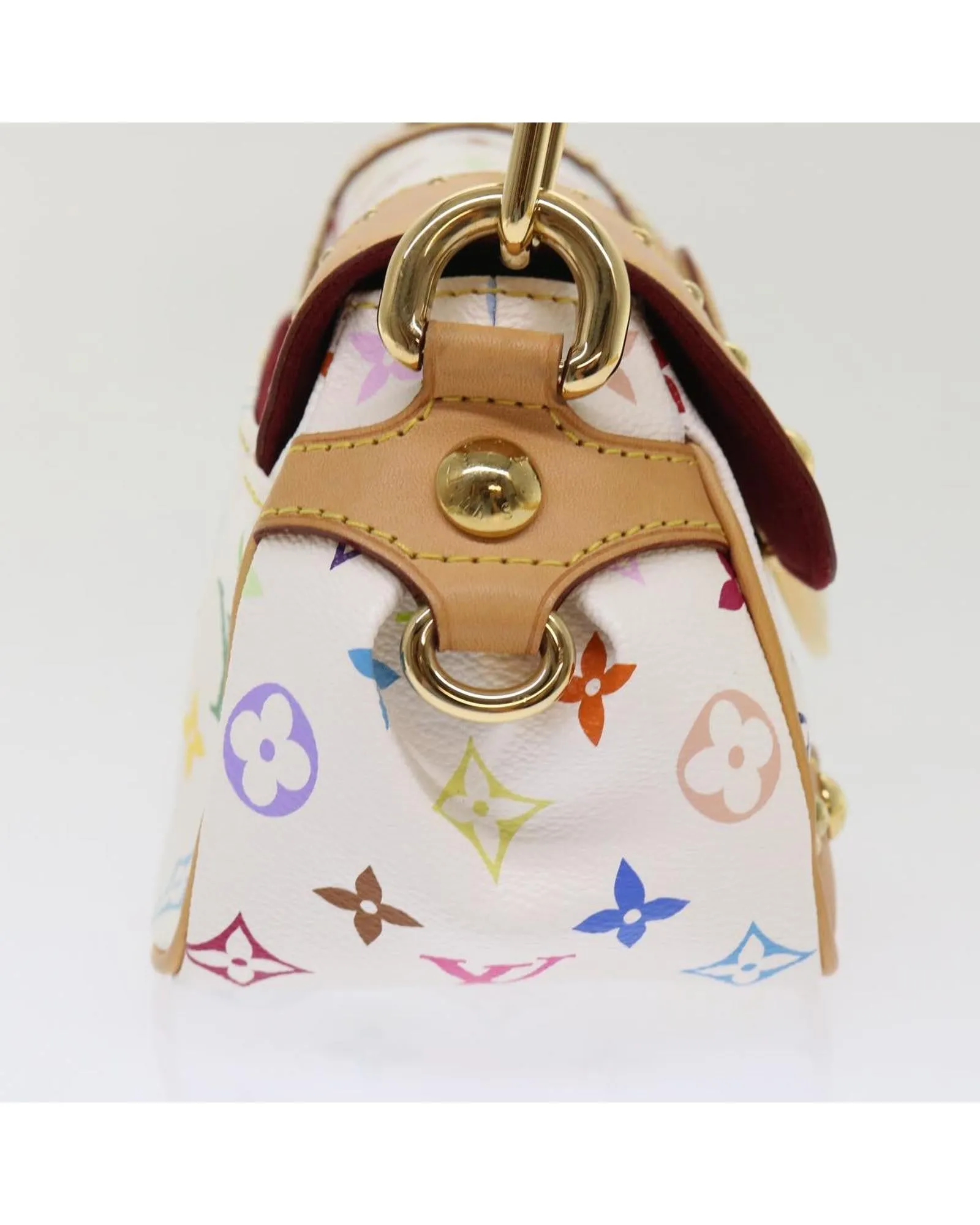 Multicolor Monogram Shoulder Bag with Chain Strap