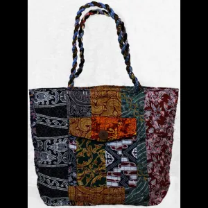 Patchwork 1 Pocket Tote Bag