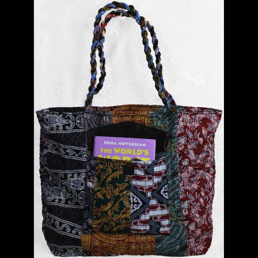 Patchwork 1 Pocket Tote Bag