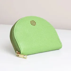 POM Apple Green Vegan Leather Half Moon Coin Purse