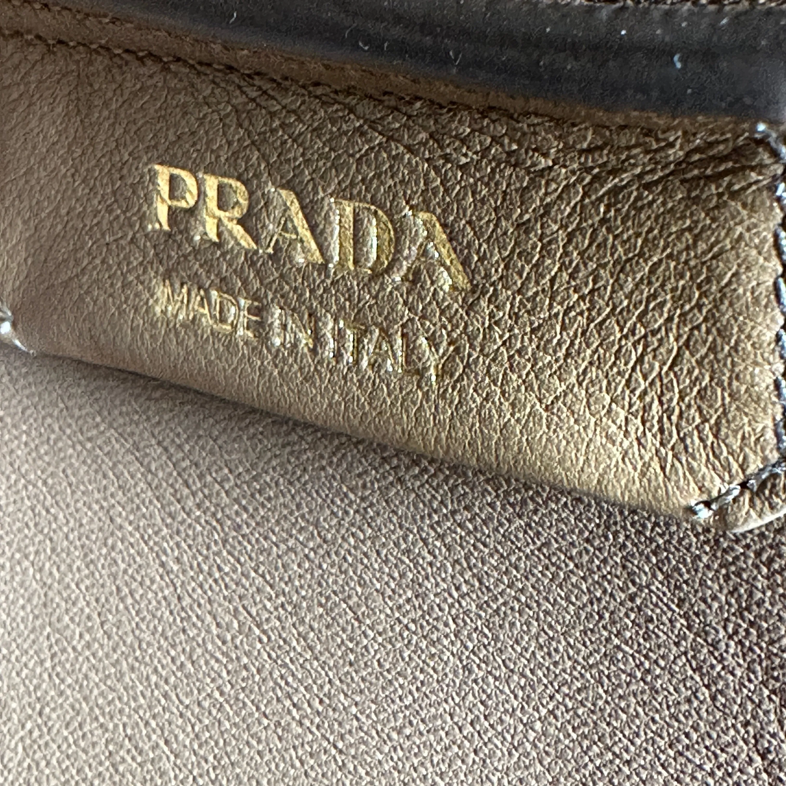 Prada Medium Leather Handbag - Brown