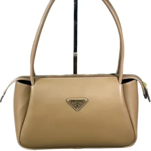 Prada Medium Leather Handbag - Brown