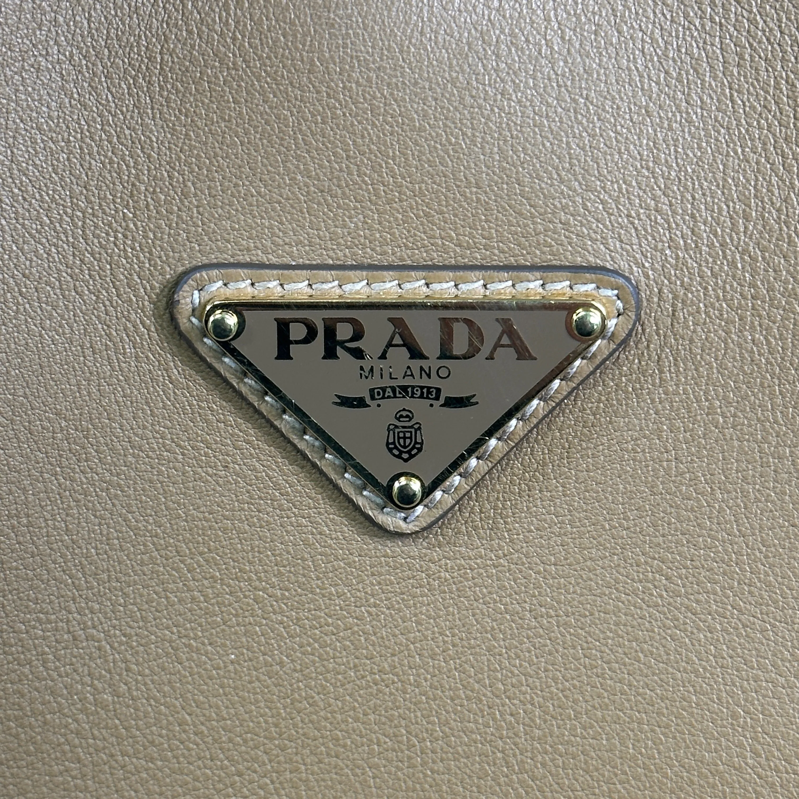 Prada Medium Leather Handbag - Brown