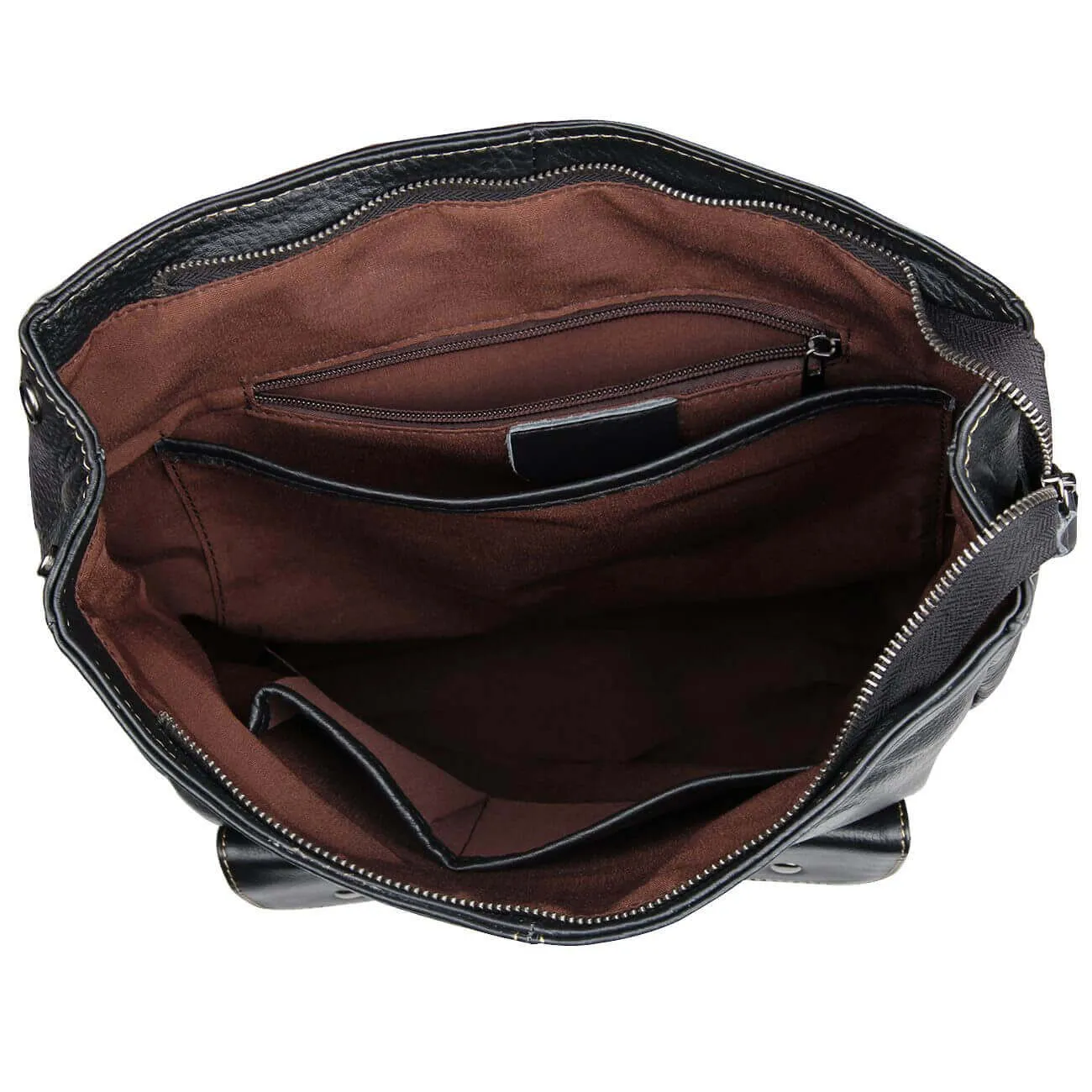 Premium Genuine Leather Backpack - Fits 15.6" Laptop