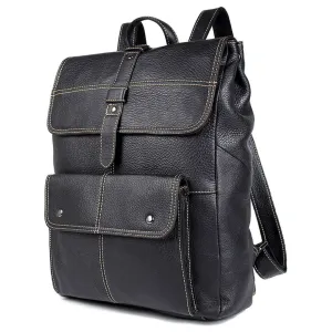 Premium Genuine Leather Backpack - Fits 15.6" Laptop