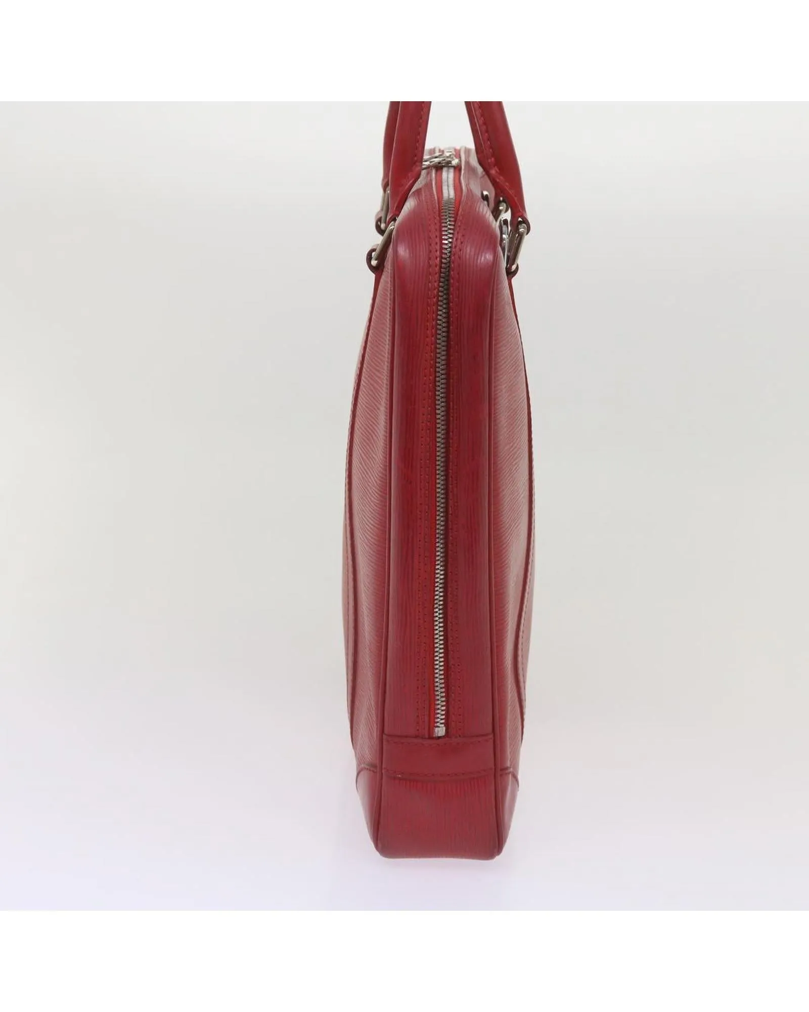 Red Epi Leather Business Bag with Iconic Vivienne Charm