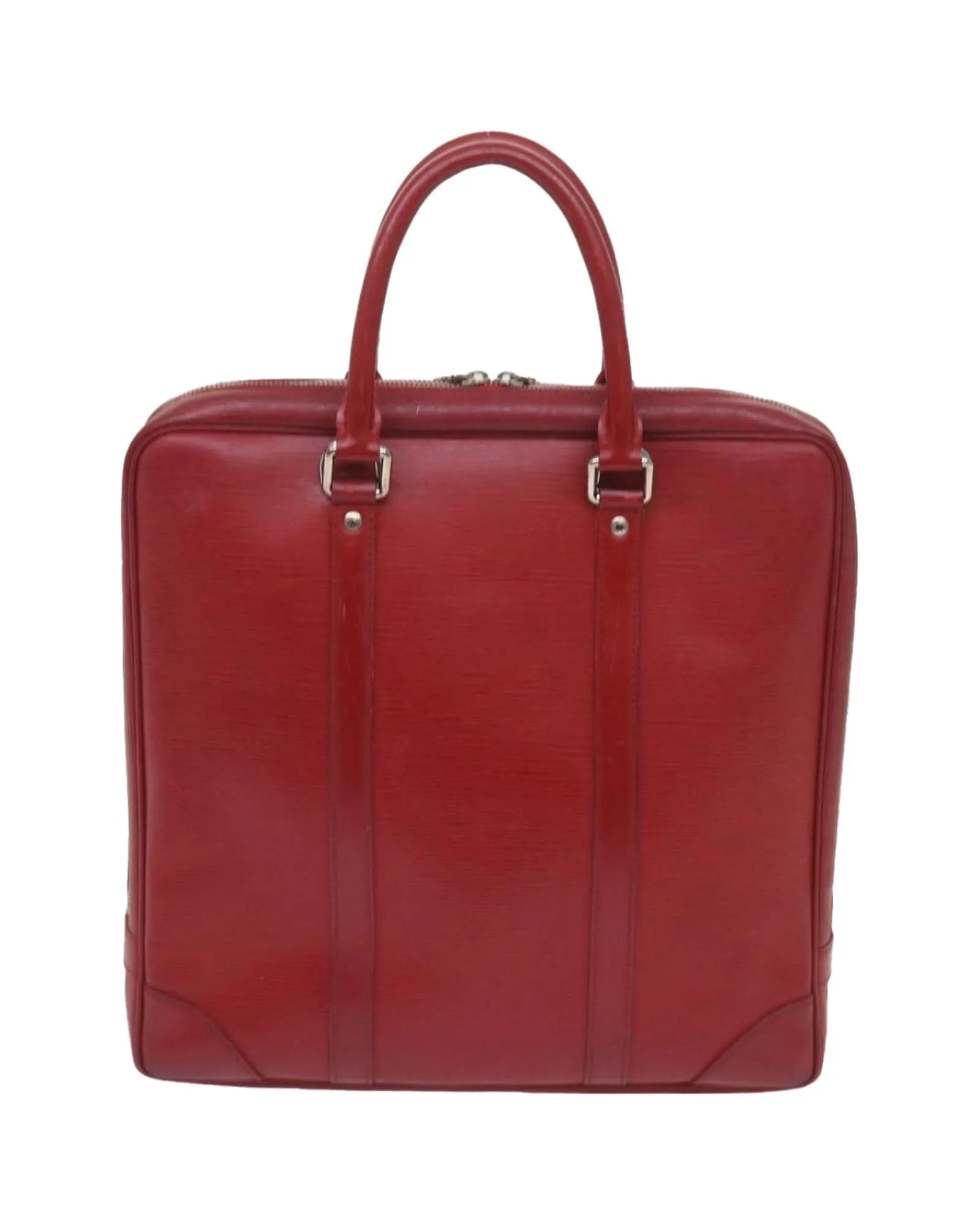 Red Epi Leather Business Bag with Iconic Vivienne Charm