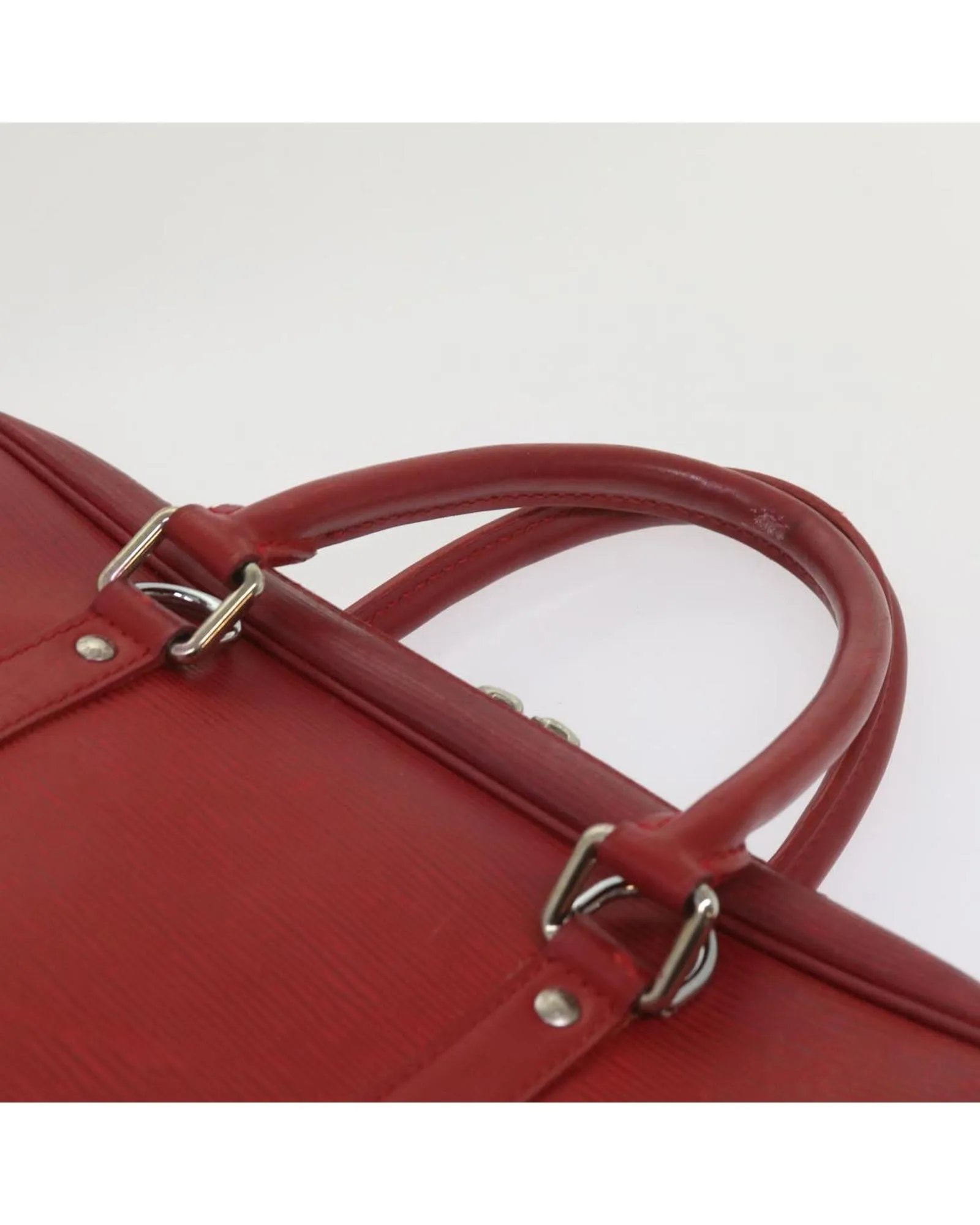 Red Epi Leather Business Bag with Iconic Vivienne Charm