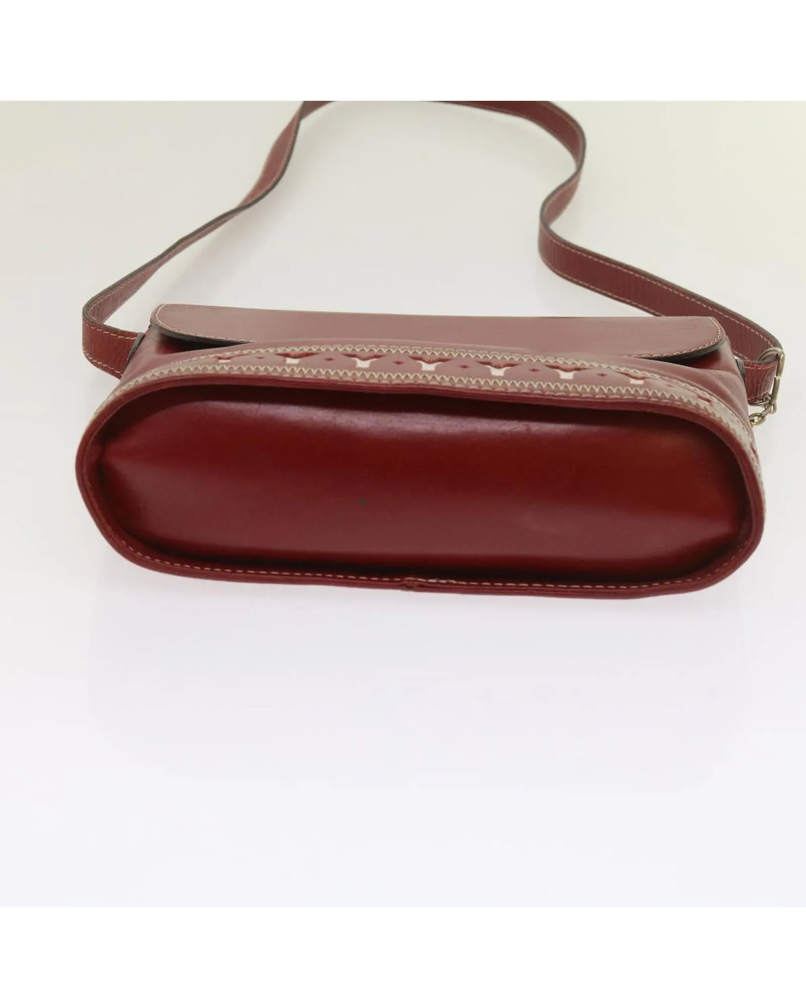 Red Leather Shoulder Bag by Saint Laurent