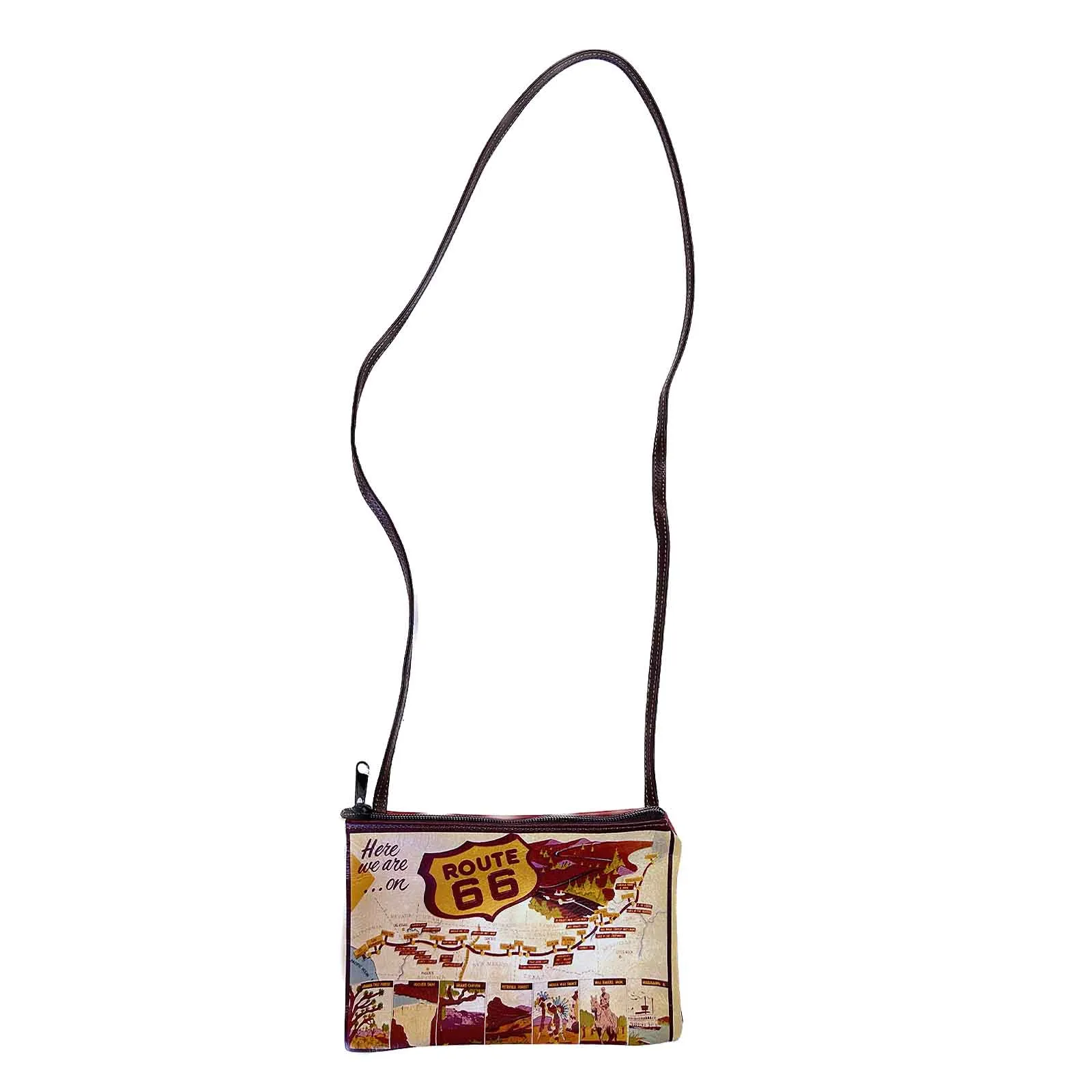 Route 66 Leather Western Purse in Red