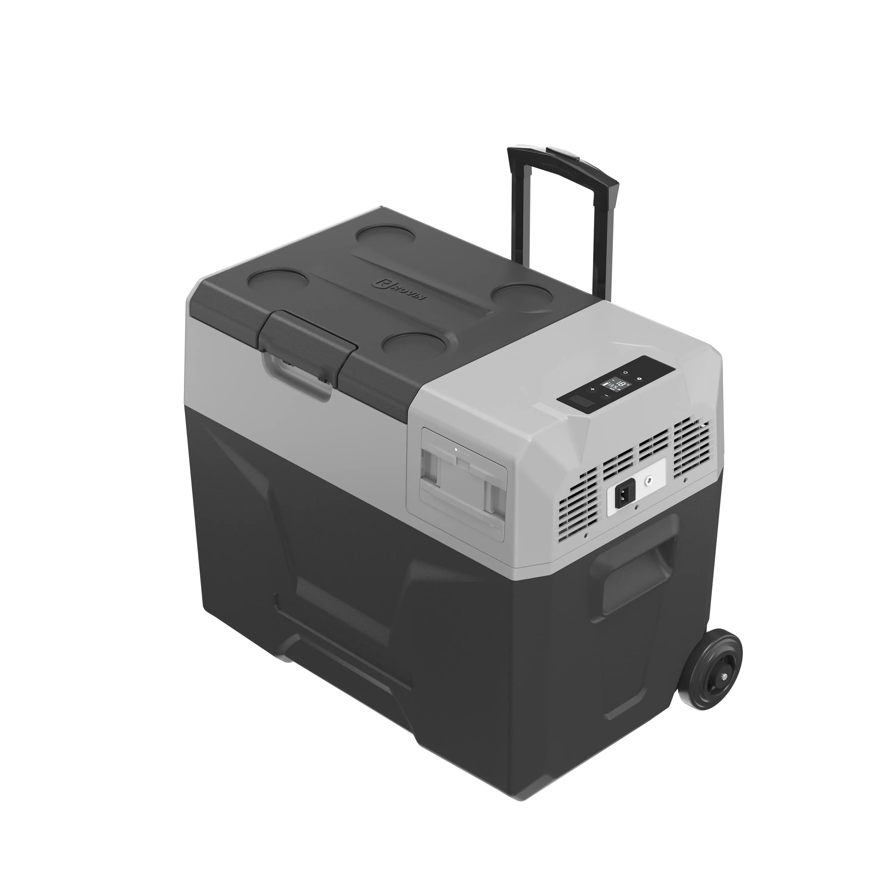 Rovin 40L Portable Trolley Fridge or Freezer with Solar Input and Battery Port - GH2228 (*Bulky Item, Freight Charges Apply)