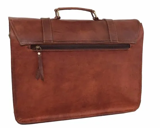 Rugged Brown Leather Bag