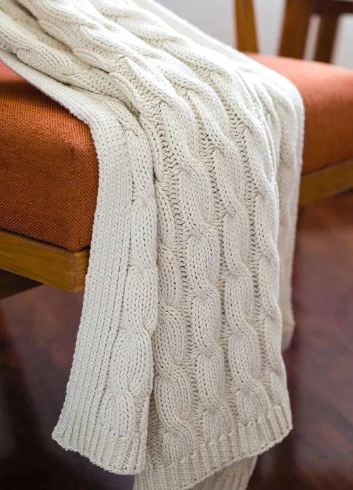 Seafarer's Cable Knit Cotton Throws