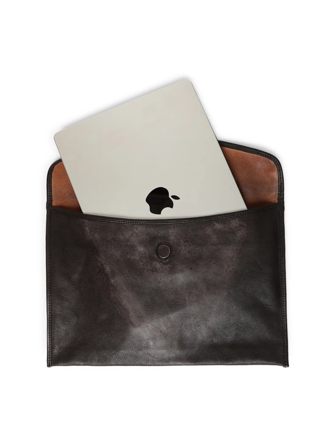 SleekSkin: Black Genuine Leather Laptop Sleeves