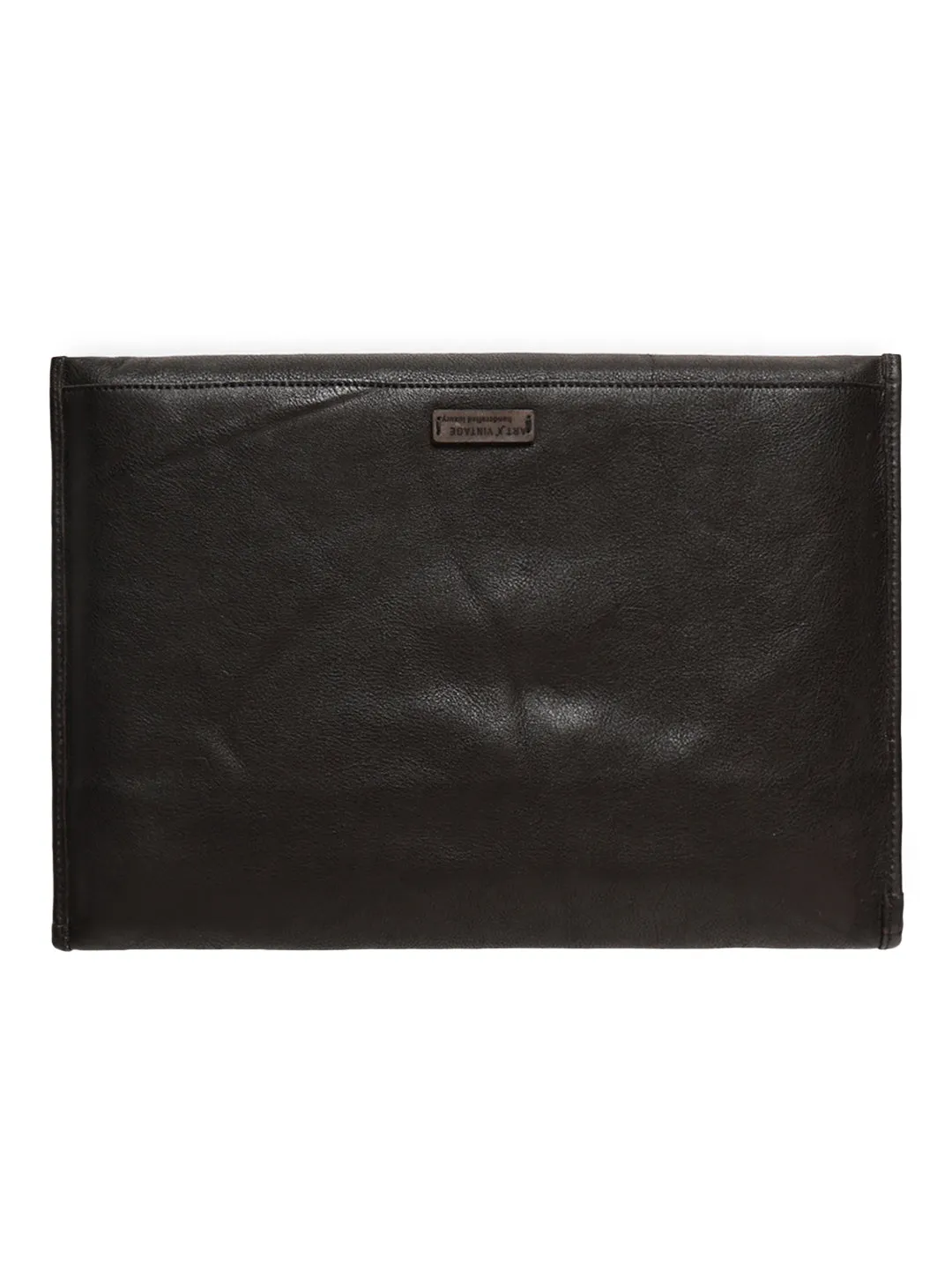 SleekSkin: Black Genuine Leather Laptop Sleeves