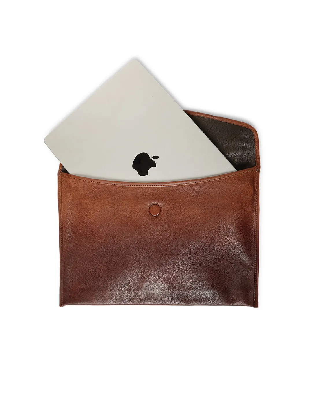 SleekSkin: Cognac Genuine Leather Laptop Sleeves