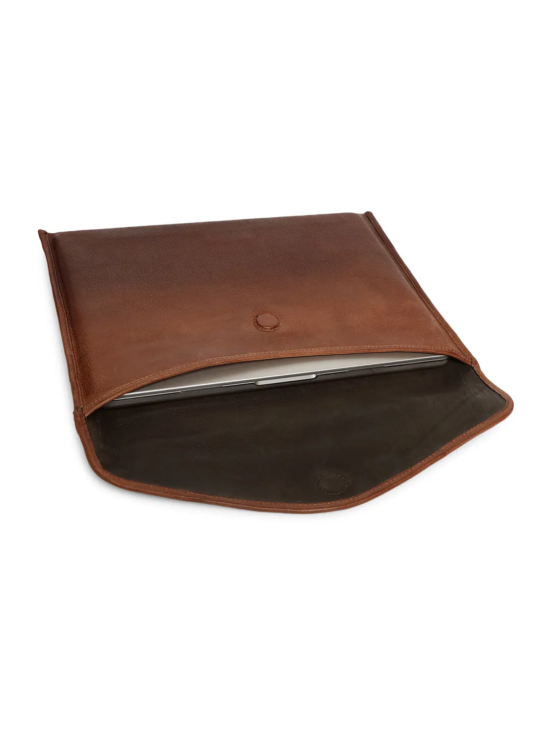 SleekSkin: Cognac Genuine Leather Laptop Sleeves