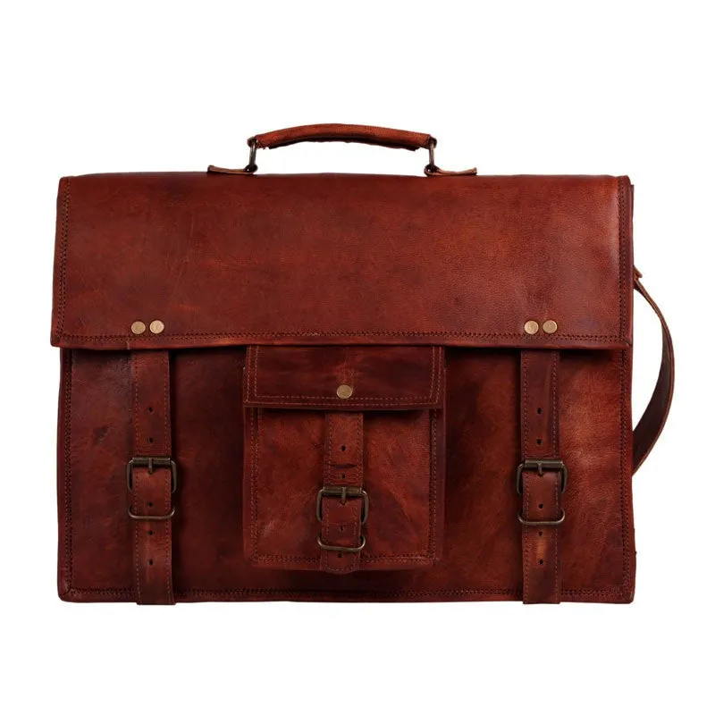 Slim Leather Briefcase 13"