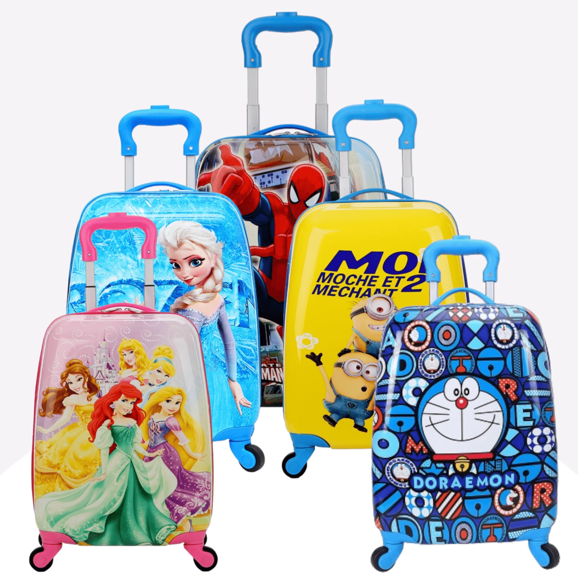 Super Character Trolley Suitcase for Kids – Vibrant Rolling Luggage for Adventures and Travel