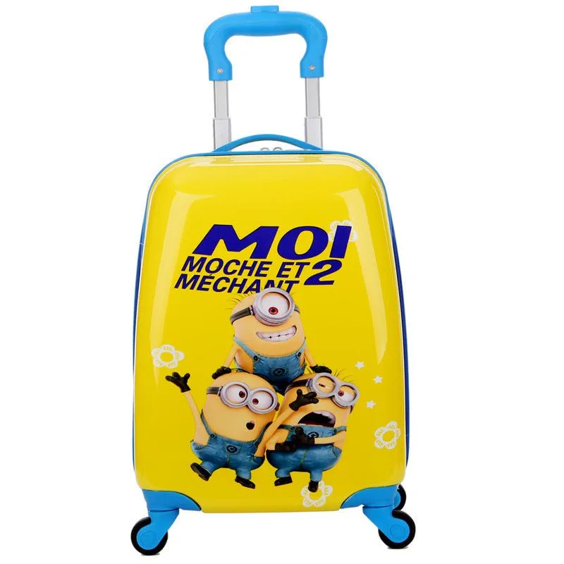 Super Character Trolley Suitcase for Kids – Vibrant Rolling Luggage for Adventures and Travel