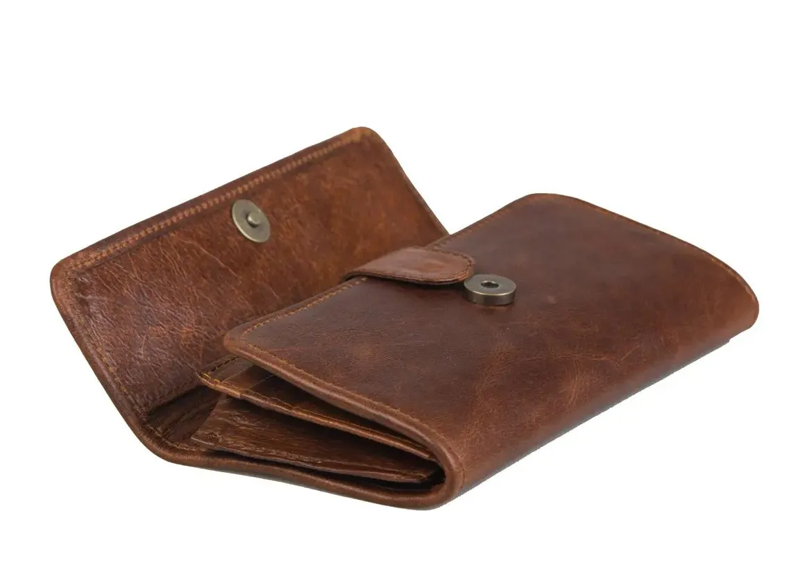 Tan Leather Goods - Lauren Leather Ladies Wallet | Pecan