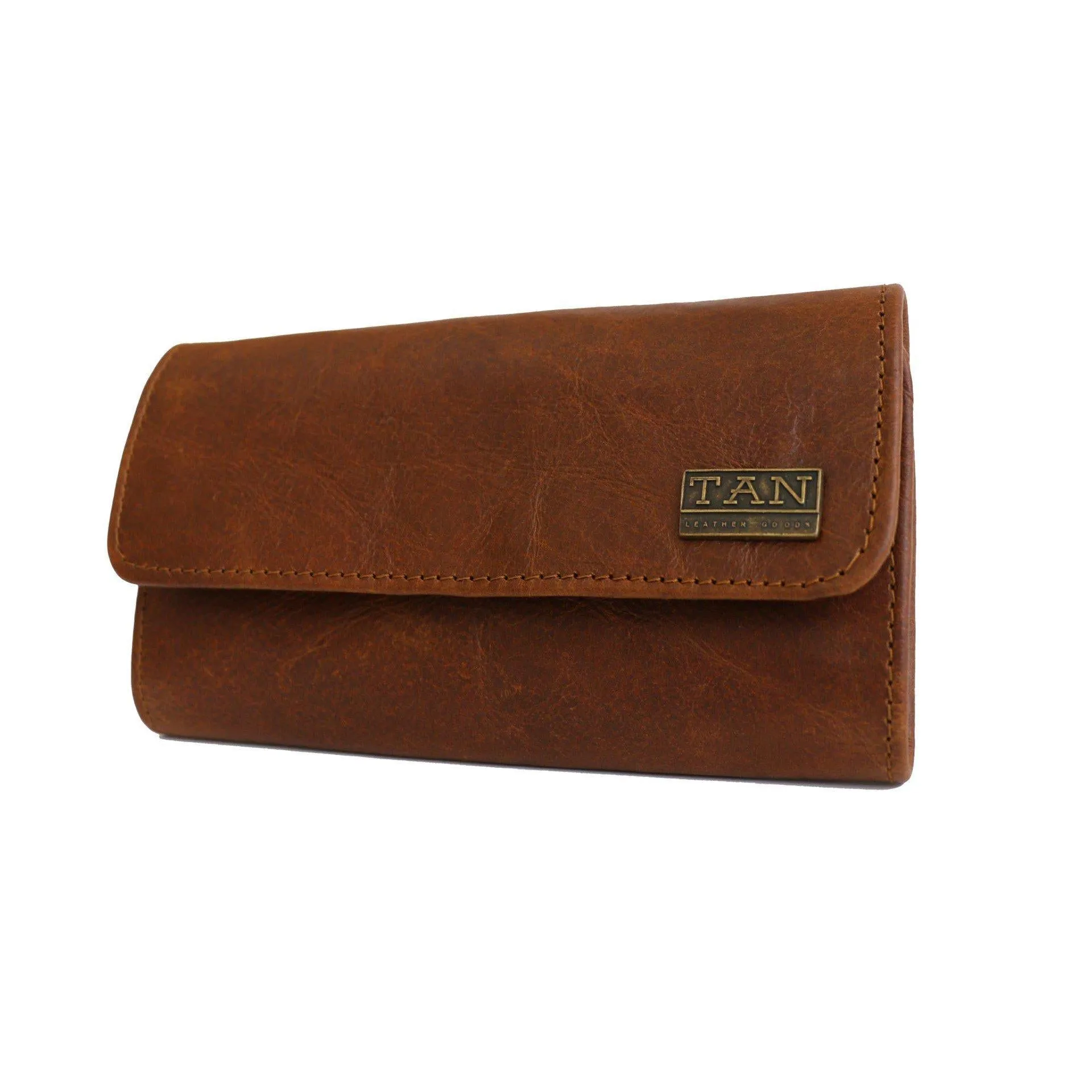 Tan Leather Goods - Lauren Leather Ladies Wallet | Pecan