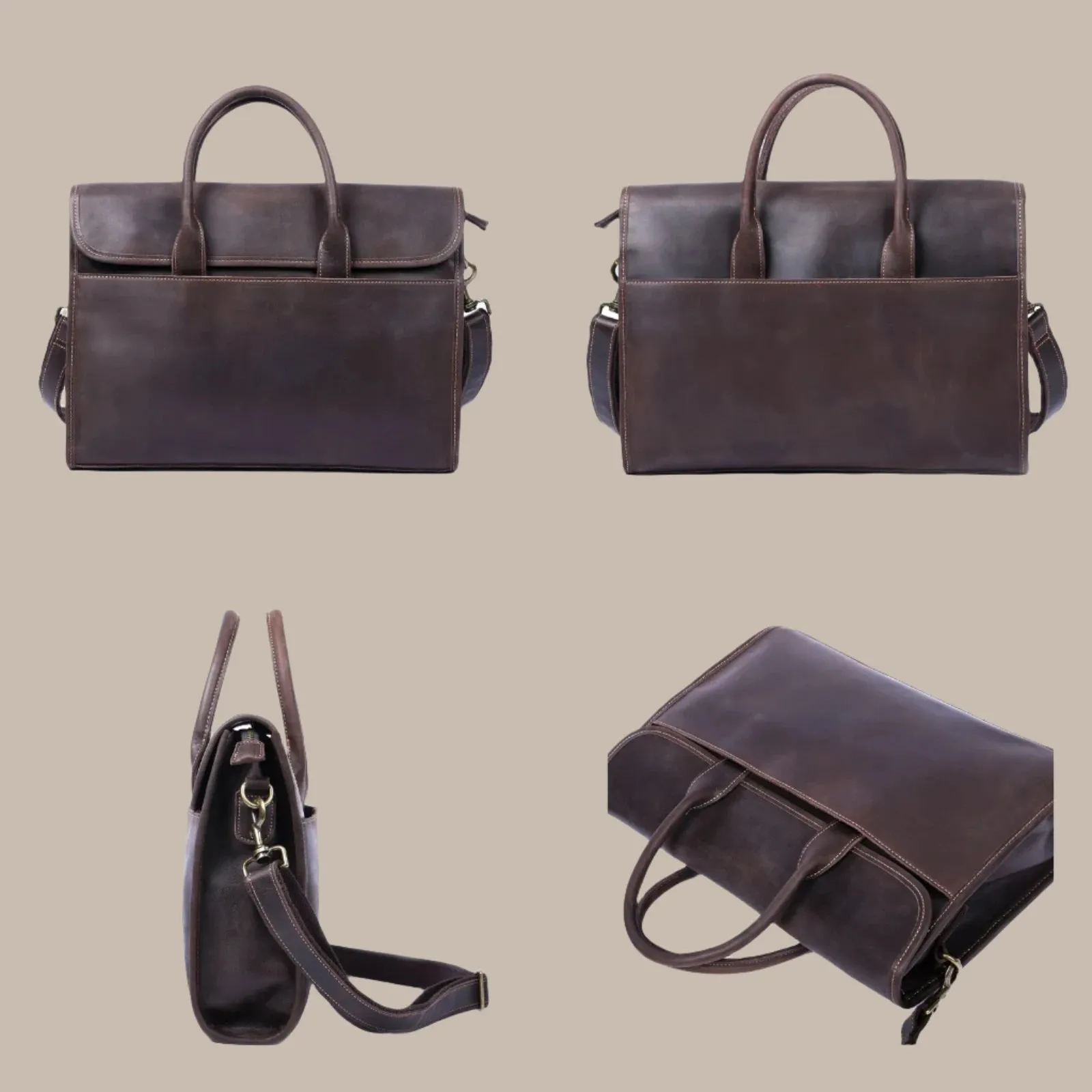 Vintage Genuine Leather Laptop Bags