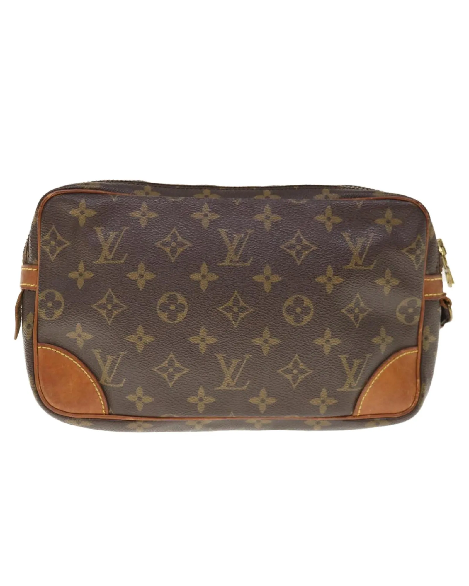 Vintage Monogram Clutch with Dragonne Detail - Authentic Louis Vuitton