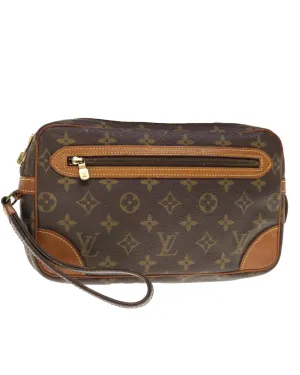 Vintage Monogram Clutch with Dragonne Detail - Authentic Louis Vuitton