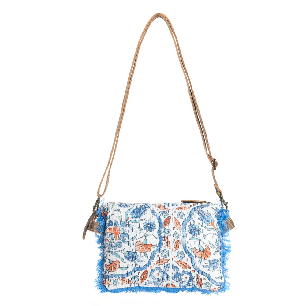 Whispers of azure wildflowers Small Crossbody Bag