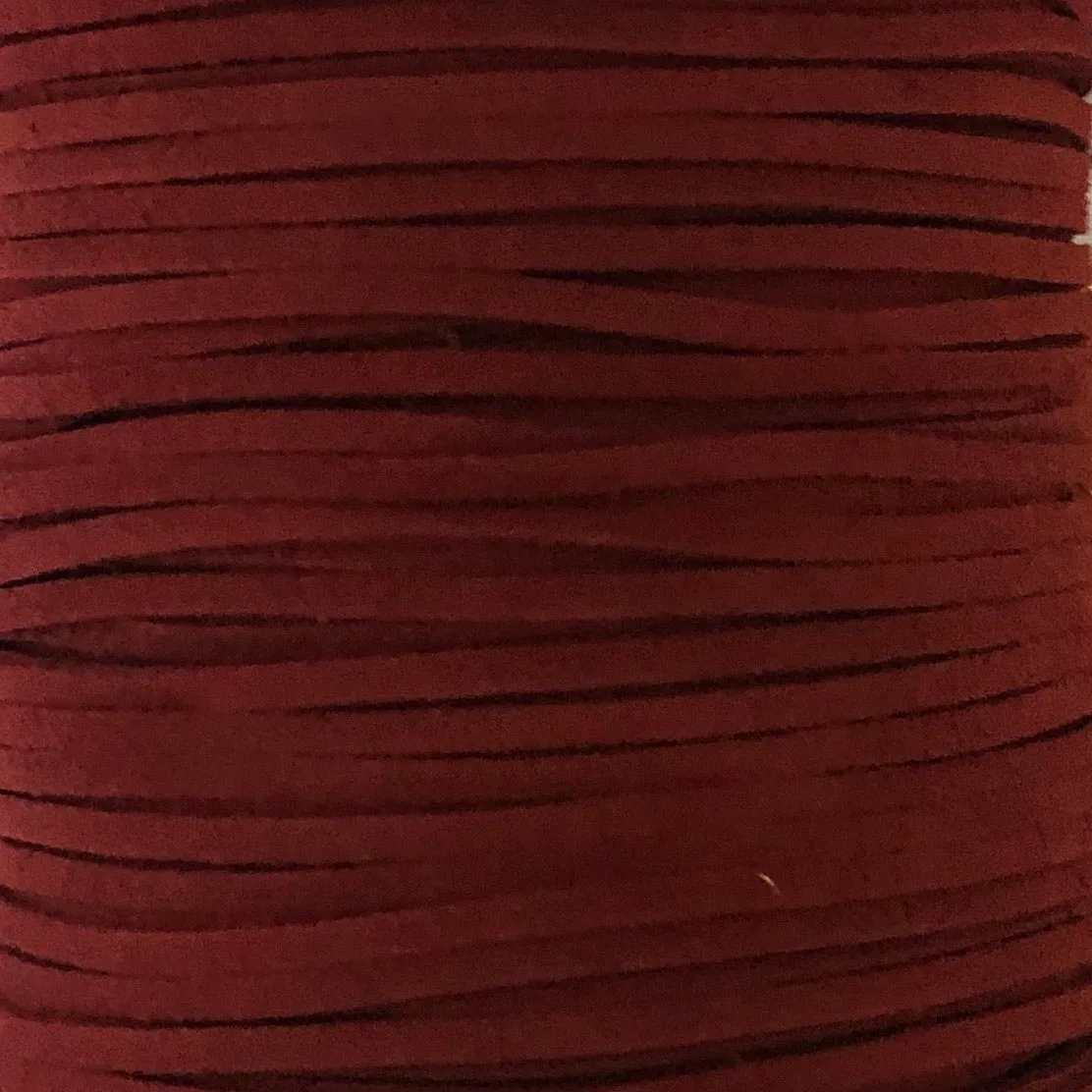 Wine Faux Suede Leather Cord per metre