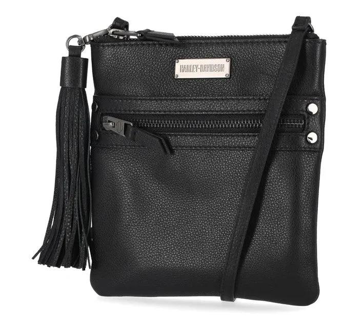 Women's Classic Leather Crossbody Bag Black