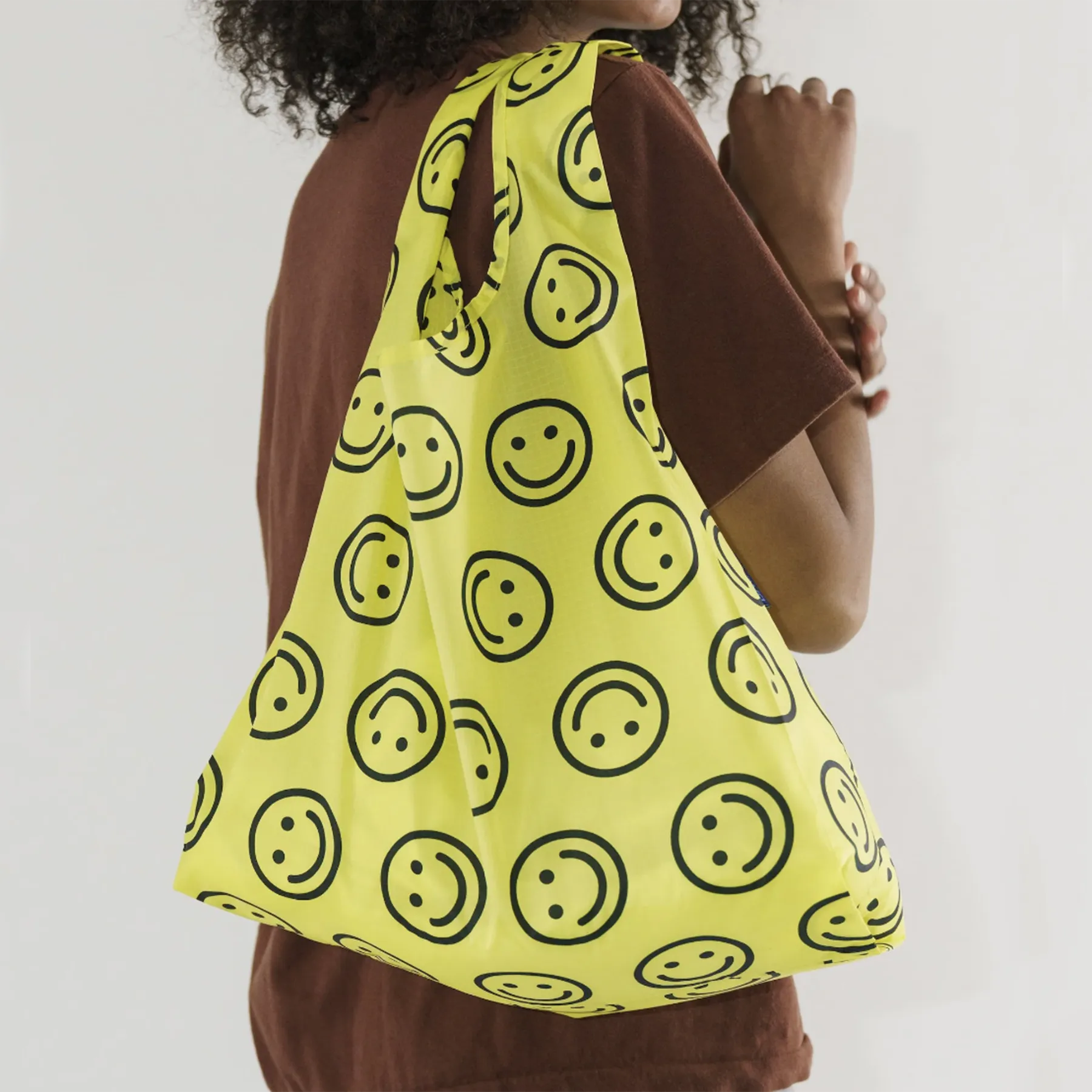 Yellow Happy Face Reusable Bag